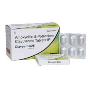 Amoxycillin 500mg, Clavulanic Acid 125mg Tablet-CLAVPAM-625