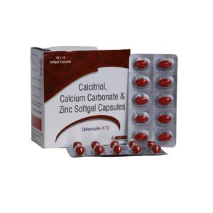 Calcium Carbonate 500mg, Calcitriol 0.25mcg, Zinc 7.5mg Softgel Capsule-MESOLE-XT