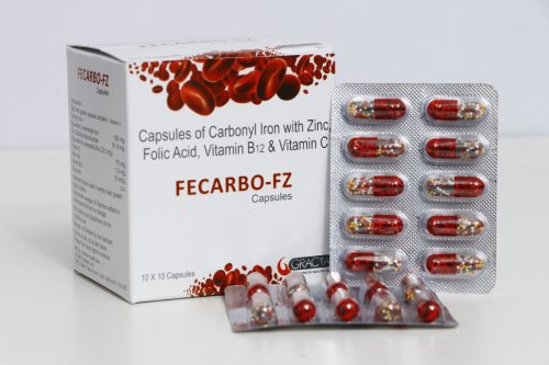 Carbonyl Iron, Elemental Iron, Folic Acid, and Zinc Sulphate Capsules