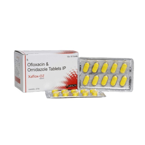 Ofloxacin 200mg, Ornidazole 500mg Tablet-XAFLOX-OZ